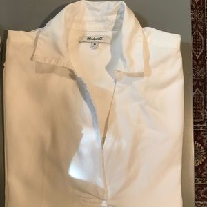 Madewell button back shirt in pure white